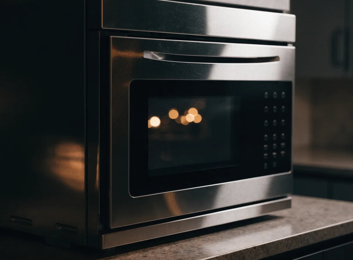 Microondas Digital 28 L sobre una mesada de cocina