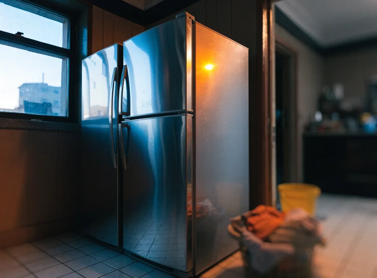 Heladera No Frost 382 L en una cocina porteña al amanecer