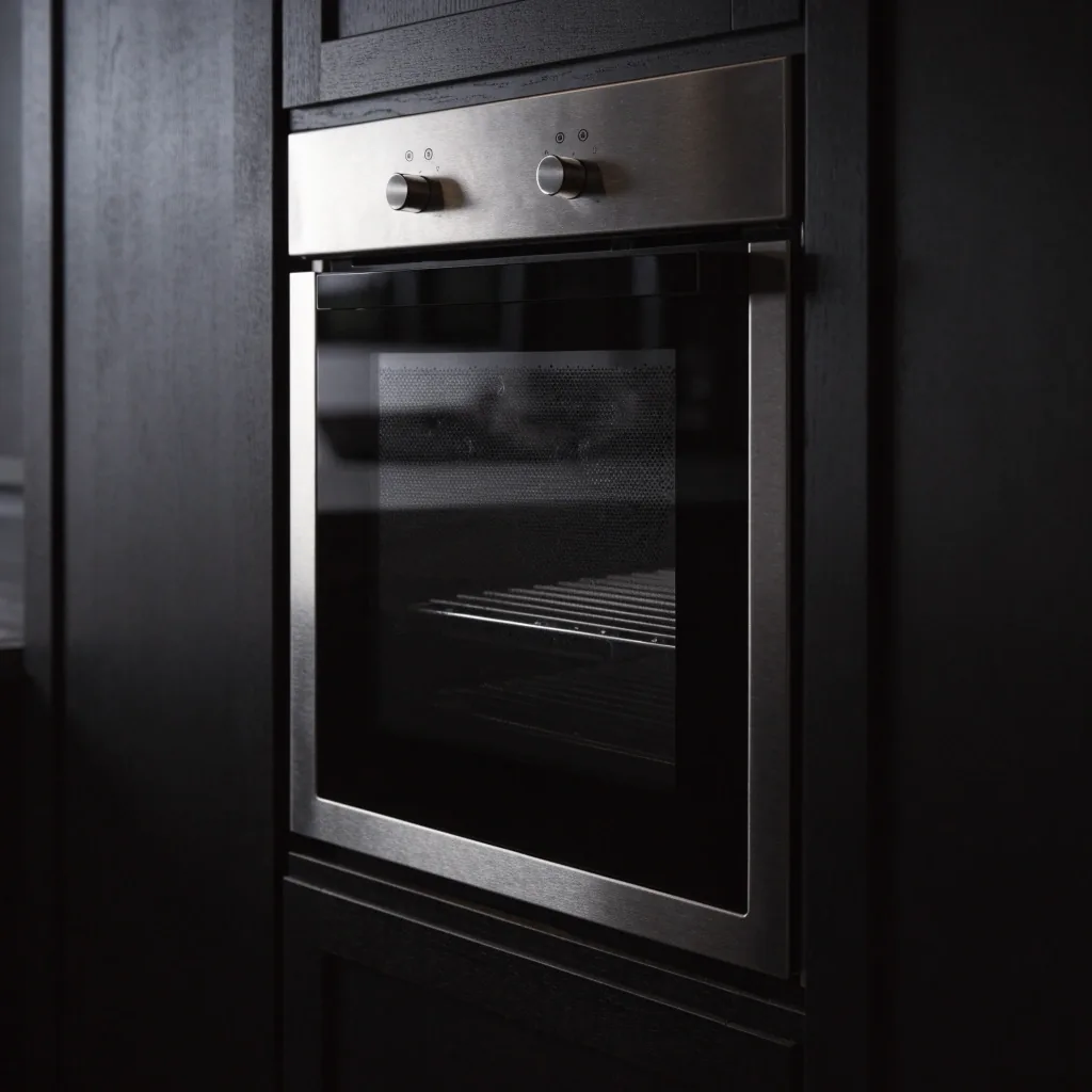 Horno electrico empotrable en un mueble de cocina
